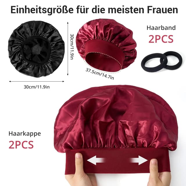 Detalle 2 de Cheerhom Seidenhaube Schlafen 2er Set