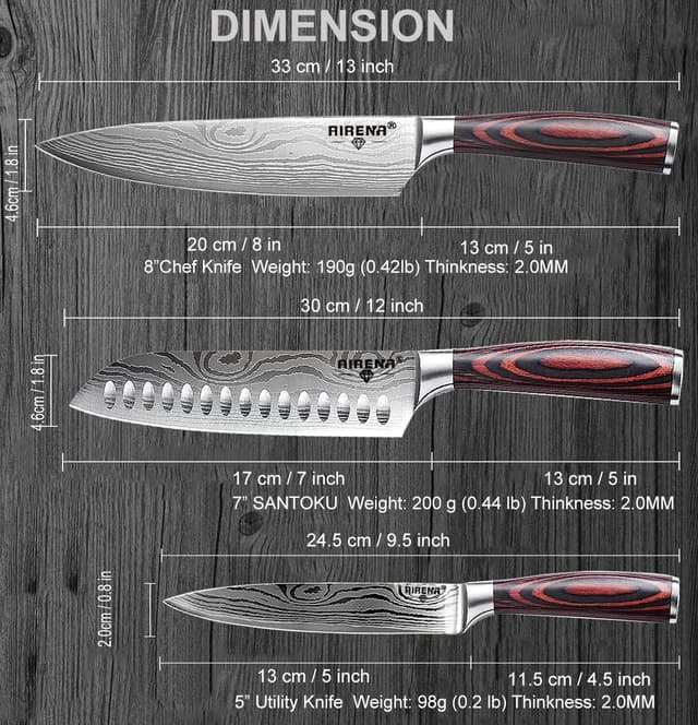 Thumbnail 5 de Juego de cuchillos de acero al carbono 🔪 - Estuche regalo