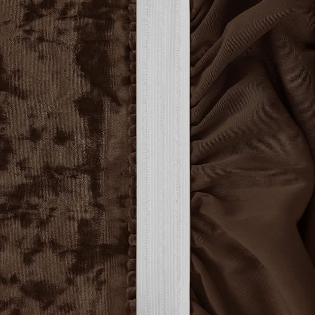 Detalle de Deconovo Dark Blue Stretch Velvet Dining Chair Covers (Set of 6)