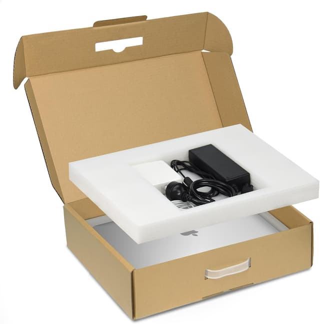 Detalle de Orionstar laptop box with protection foam (up to 17.3-inch) for secure shipping and posting