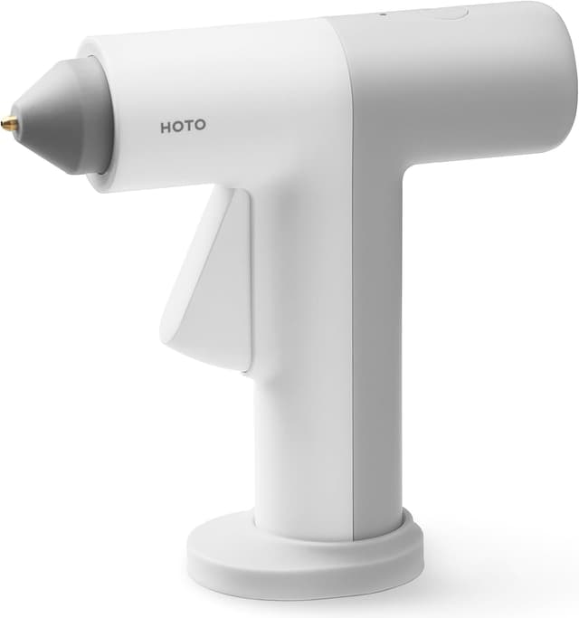 Detalle de HOTO Cordless Glue Gun (USB-C rechargeable, 30s fast heating) with anti-drip nozzle and auto shut-off