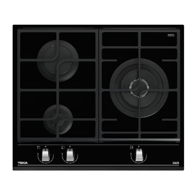 Detalle de Teka GZC63310XBB placa gas 3 quemadores