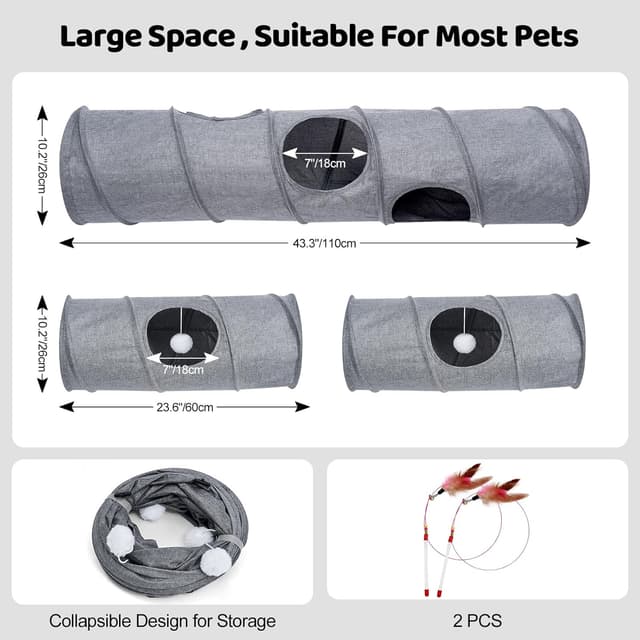 Detalle de Odoland cat play tunnels 110cm