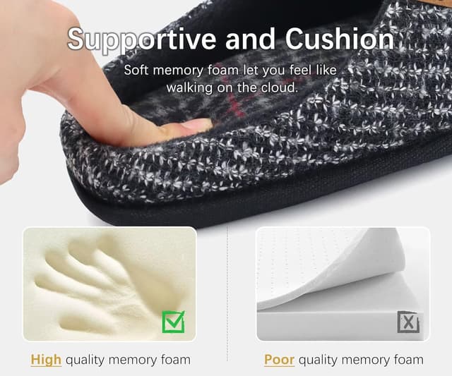 Detalle de ONCAI men slippers memory foam comfort