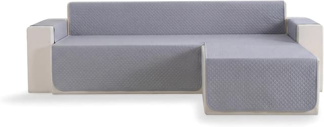 Thumbnail 1 de Copridivano Todocama grigio chiaro per chaise longue imbottito traspirante, facile da pulire (200 cm, lato destro)