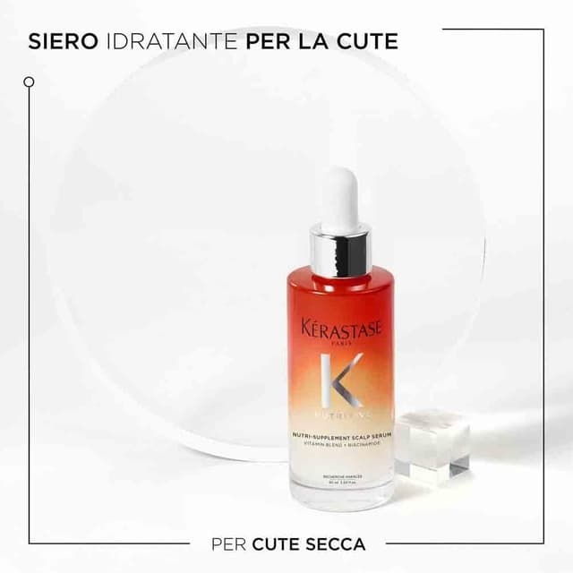 Detalle de Kérastase Nutritive Siero Idratante per il cuoio capelluto secco (90 ml) alla niacinamide e miscela di vitamine
