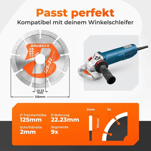 Thumbnail 5 de BAUBECK Diamantscheiben 125 mm 2er Set