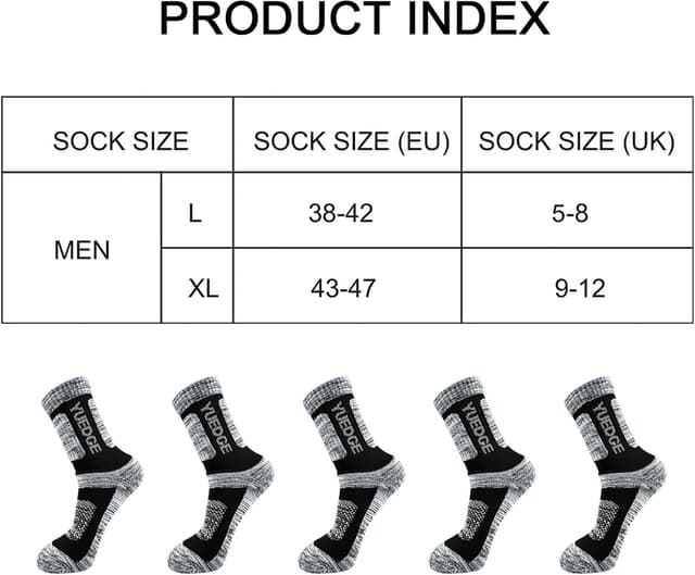 Thumbnail 5 de YUEDGE Men’s Athletic Socks