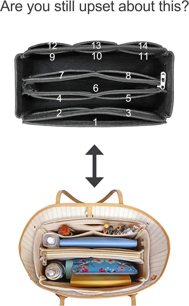 Thumbnail 4 de Soyizom Felt Tote Organiser Large Coffee