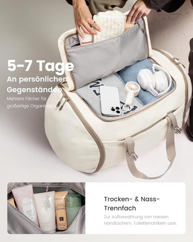 Detalle de LOVEVOOK Sporttasche 65L mit Schuhfach