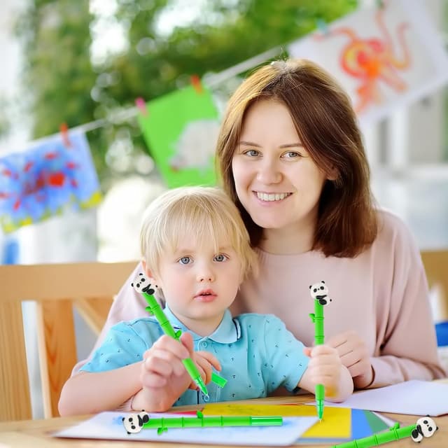 Detalle 2 de Set penne gel Panda 20 pezzi cartoon