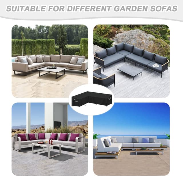 Thumbnail 5 de SIMPHAUS L Shape Sofa Cover 220x260cm