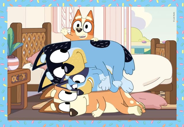 Detalle de Clementoni Bluey Puzzle 4 in 1 (21530) – Kinderpuzzles ab 3 Jahren, 4 Varianten