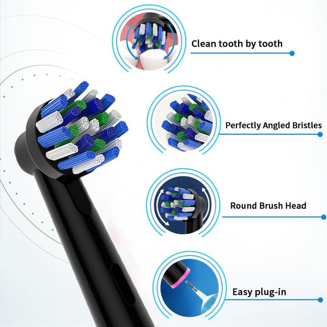 Thumbnail 4 de Toothbrush Heads Compatible with Oral B, 8pcs