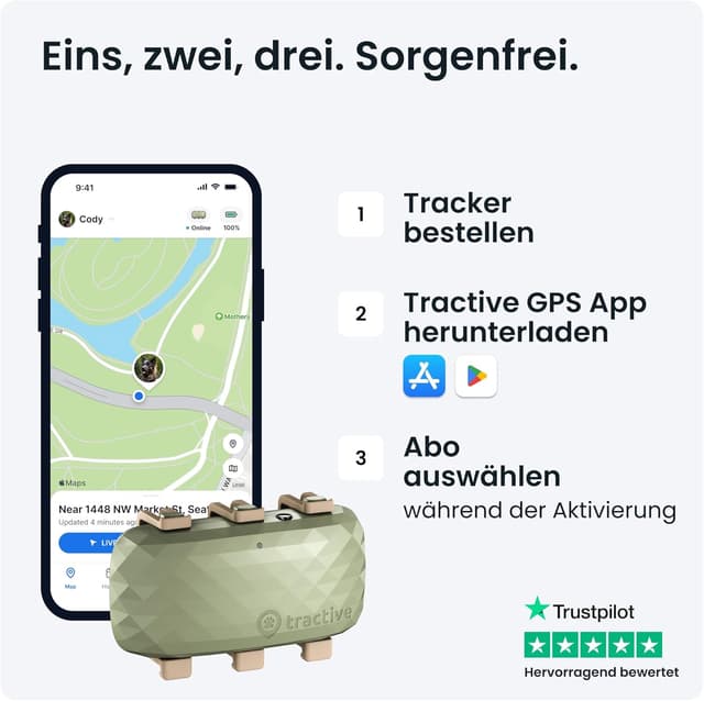 Thumbnail 6 de Tractive XL GPS Tracker für Hunde 1 Monat Akku