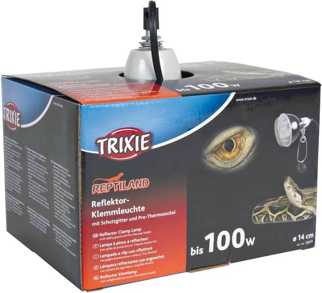 Detalle de TRIXIE 76070 : lampe à pince UV-B 75 W avec grille de protection (douille E27)