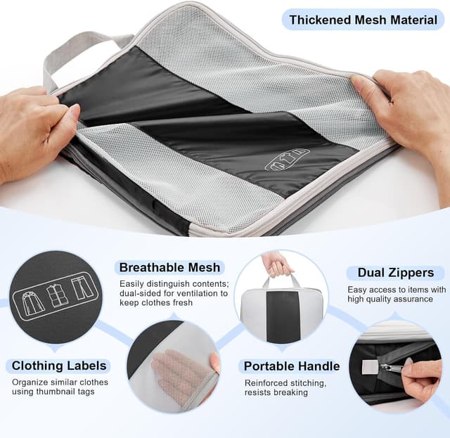 Thumbnail 6 de OlarHike 10-Pack Compression Packing Cubes for Travel