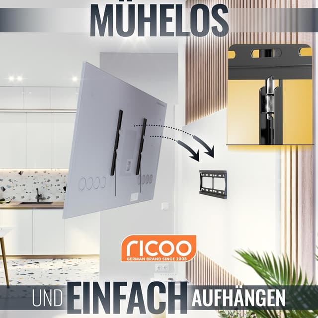 Detalle 2 de RICOO F0244 TV Wandhalterung 60 kg VESA