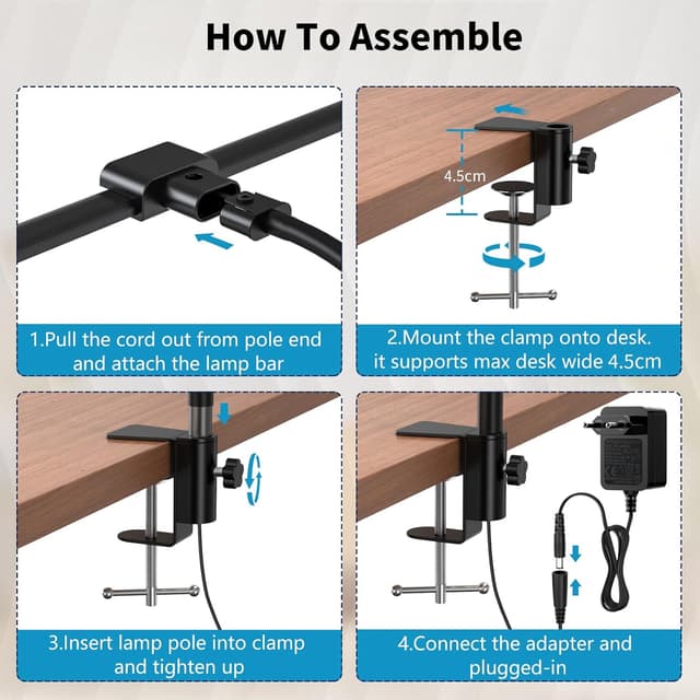 Thumbnail 6 de KableRika Doppelkopf Schreibtischlampe LED