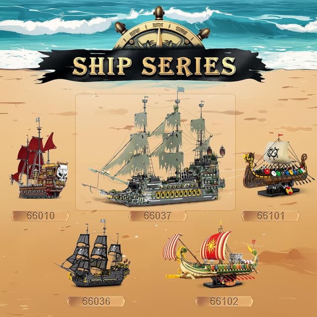 Thumbnail 6 de Reobrix Flying Dutchman 66037 – Grand voilier pirate à construire (5865 pièces)