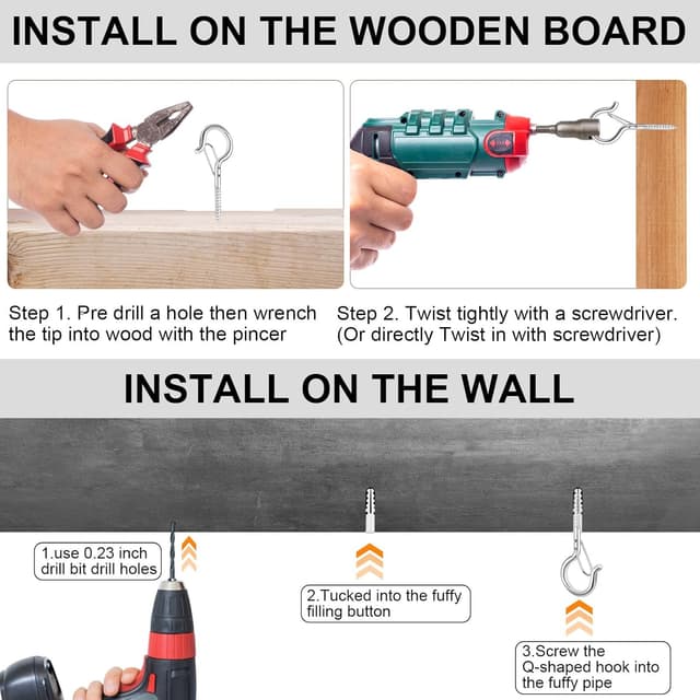 Thumbnail 5 de FSAH 50 Pack Screw-in Hooks for Outdoor Lights