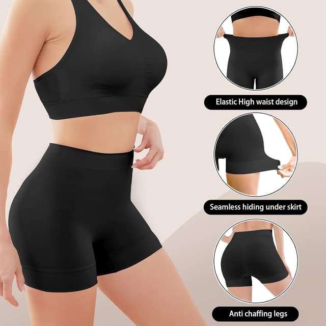 Detalle de YADIFEN Womens Anti Chafing Shorts Seamless Boyshorts – Ultra Soft Anti-Exposure Under-Skirt Safety Shorts