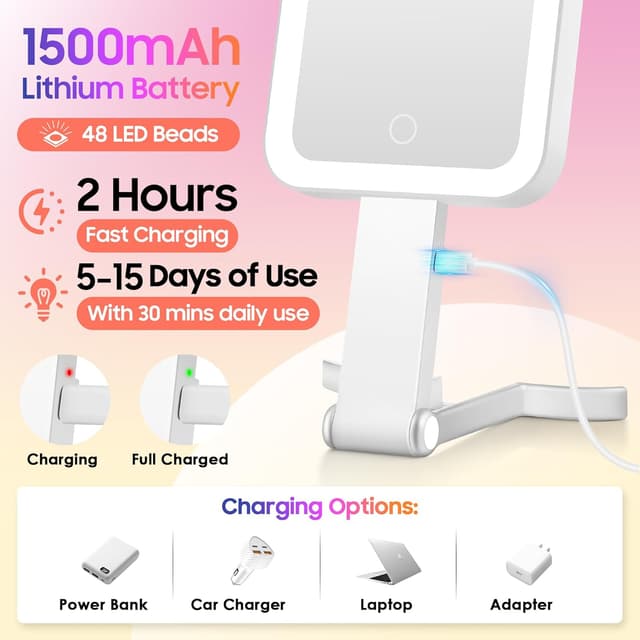 Thumbnail 6 de GOMIPURU Magnifying Travel Mirror 30X