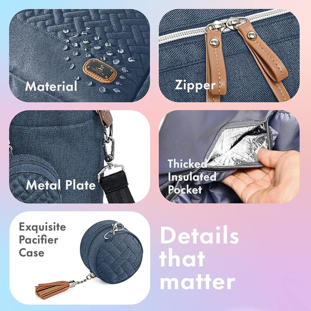 Detalle de Dikaslon Wickeltasche mit 2-Wege-Reißverschluss