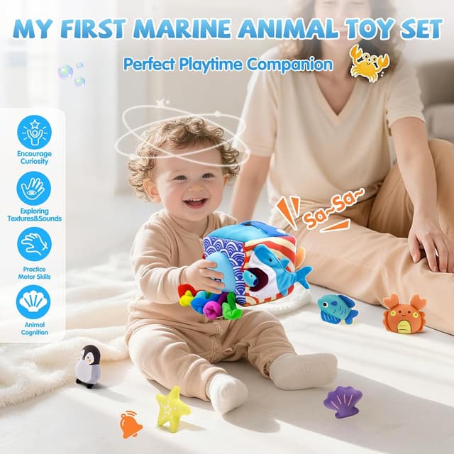Detalle de SAIMAND Ocean Sensory Box Toy 5 plush