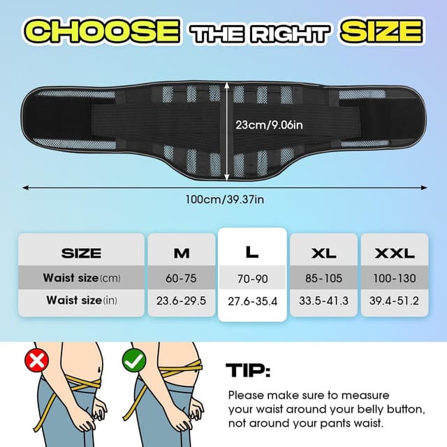 Detalle 2 de GlasFlength Faja Lumbar 4 varillas ajuste cómodo