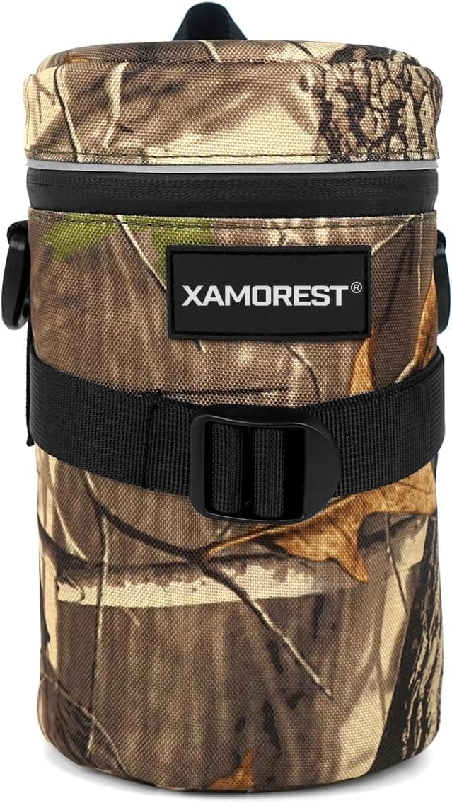 Detalle de XAMOREST Kamera-Objektivtasche XL aus Nylon (Blattgrün) – für kompakte Objektive bis ca. 4,13 × 7,28 Zoll