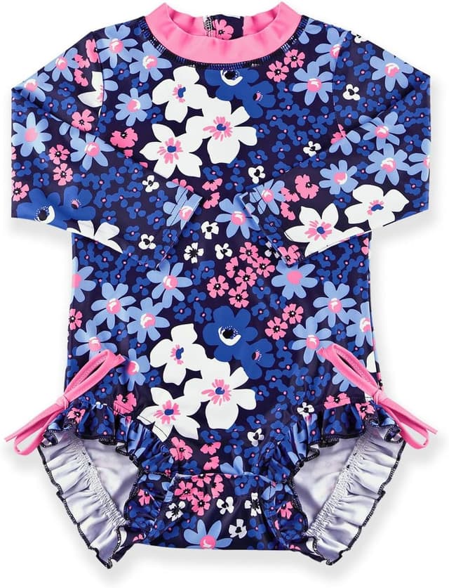 Detalle de BesserBay Baby Mädchen Rash Guard Einteiler mit UPF 50+ (Langarm, 0–36 Monate)