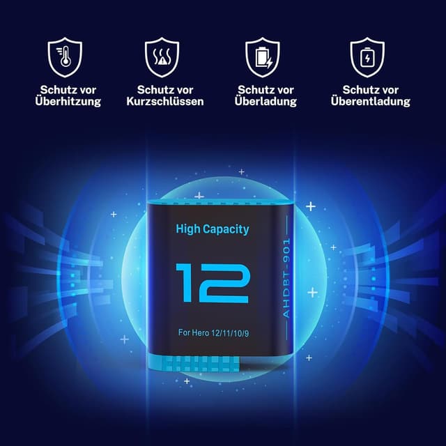 Detalle 2 de 2580 mAh Akkus für GoPro Hero 12