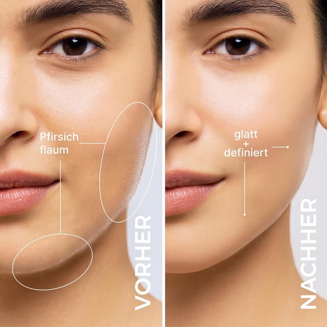 Detalle de Augenbrauen Rasierer mit Edelstahlklingen (6 Klingen) – wiederverwendbarer Gesichtsrasierer fürs Dermaplaning