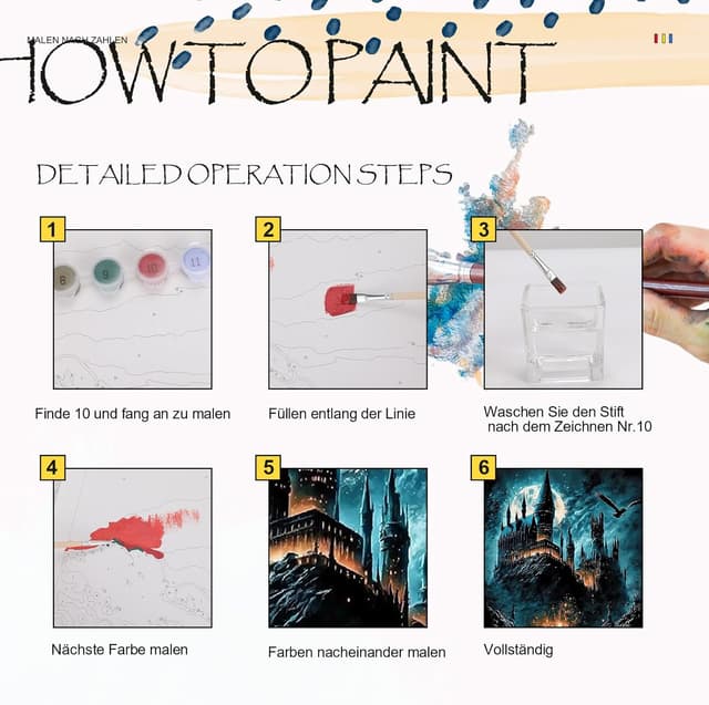 Thumbnail 5 de Hjjdiyes Diy malen nach zahlen Burg