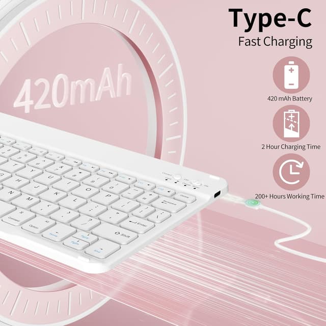 Detalle de iPad keyboard case 11 inch A16, Pink
