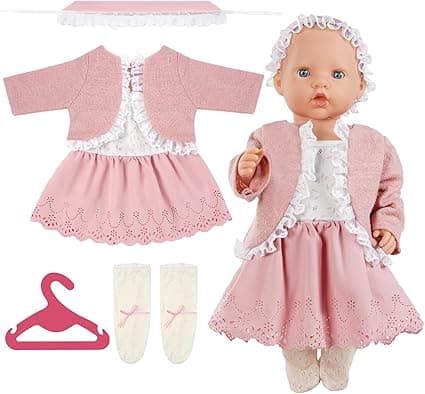 Imagen de Aolso Conjunto Ropa para Muñecas 35-45 cm 👗 Rosa en OfertitasTOP