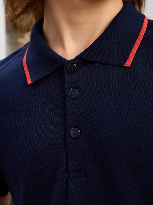 Detalle 2 de MOR Jungen Poloshirt aus 100% Baumwolle – Kurzarm in Basic-Farben, Größen 110–176