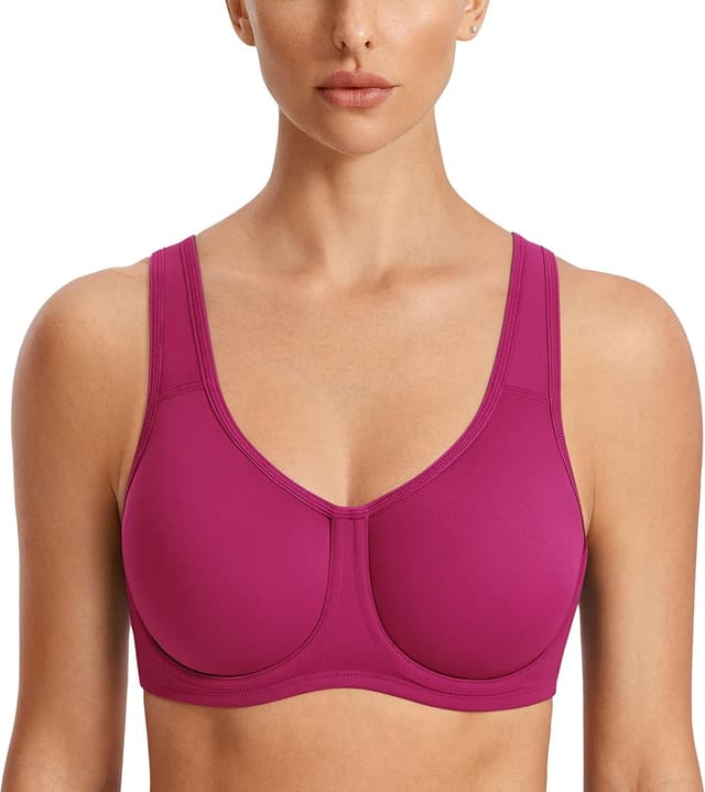 Detalle de Soutien-gorge de sport femme SYROKAN à armatures extérieures, maintien extreme (grande taille)