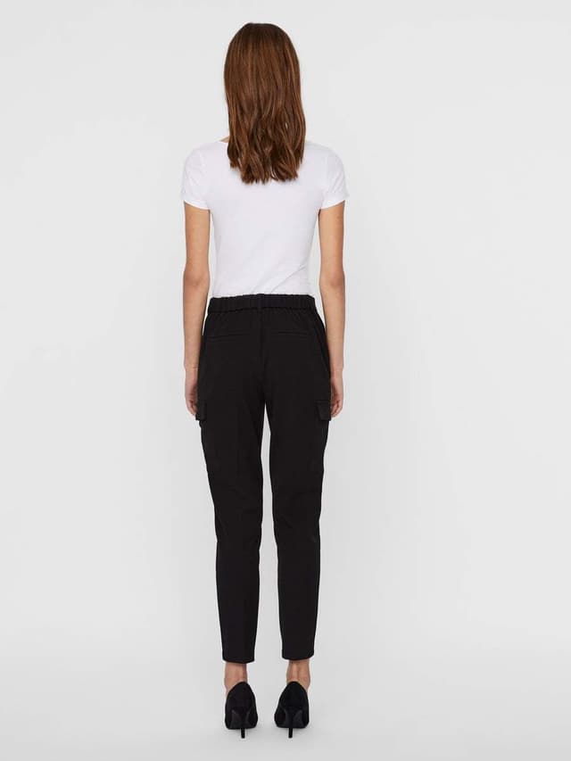 Detalle de VERO MODA VMMaya Mr Loose Solid Pant Tall NOOS: pantaloni da donna comodi e leggeri