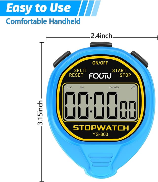 Detalle de FCXJTU digitale wasserdichte Stoppuhr (IPX7) für Schwimmtraining – geräuschlos, großes Display