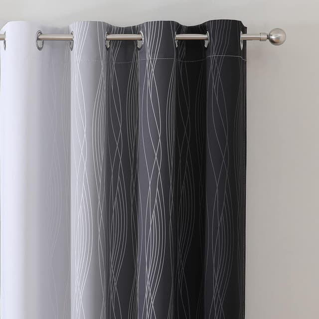 Thumbnail 3 de VEHEDE Ombre Blackout Curtains 72in Drop