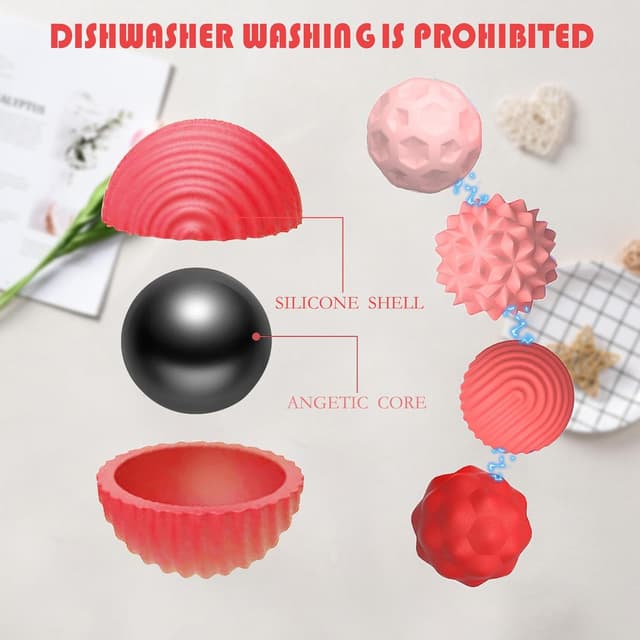 Thumbnail 3 de 8 Stück Magnetische Fidget Toys Silikon Rosa