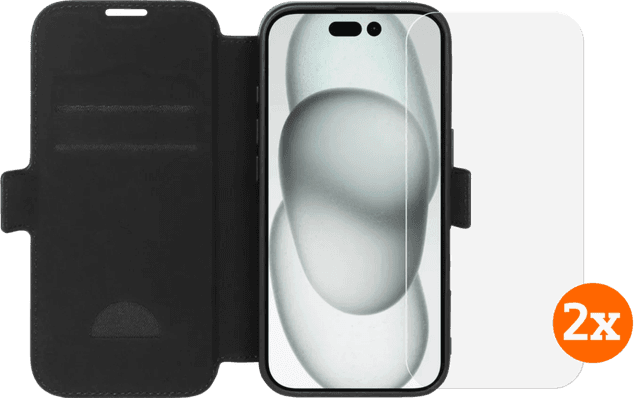 Imagen de BlueBuilt iPhone 16‑Book‑Case Leder Schwarz en OfertitasTOP