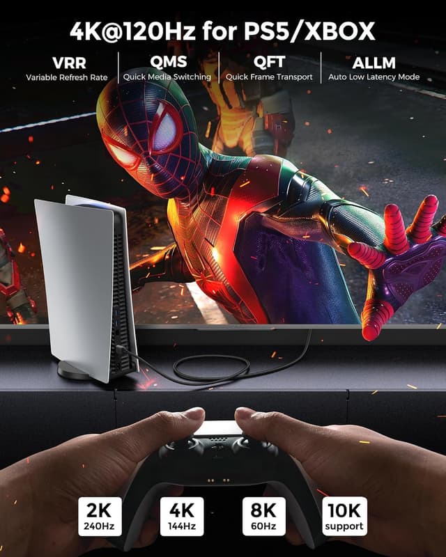 Detalle 2 de Silkland 10K HDMI 2.1 Kabel 5m für 8K