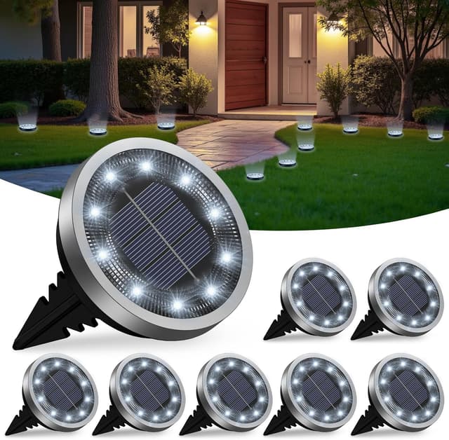 Detalle de Suolita Solar Ground Lights 8 Pack