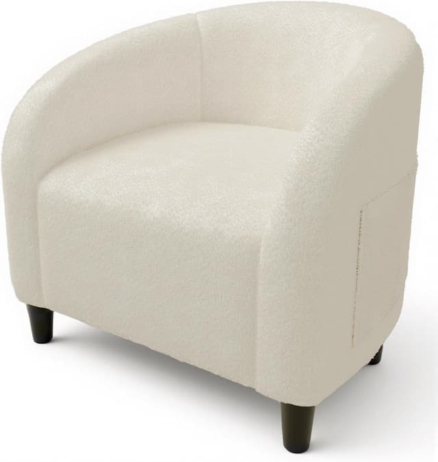 Detalle de GarveeHome Accent Chair Boucle Barrel Round Armchair