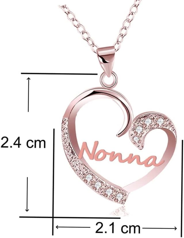 Detalle de Collana con ciondolo per Nonna GUOYU in acciaio inossidabile, regolabile