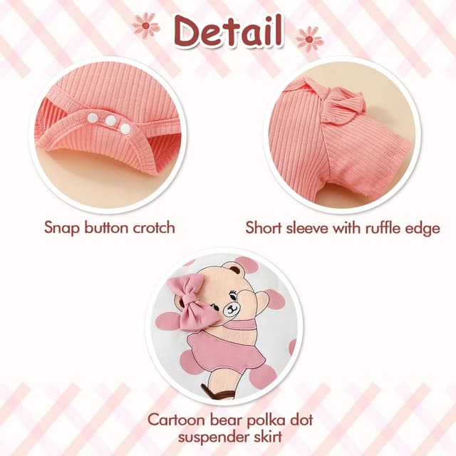 Thumbnail 4 de HEOXIN Baby Mädchen Röcke Set 0-18 Monate