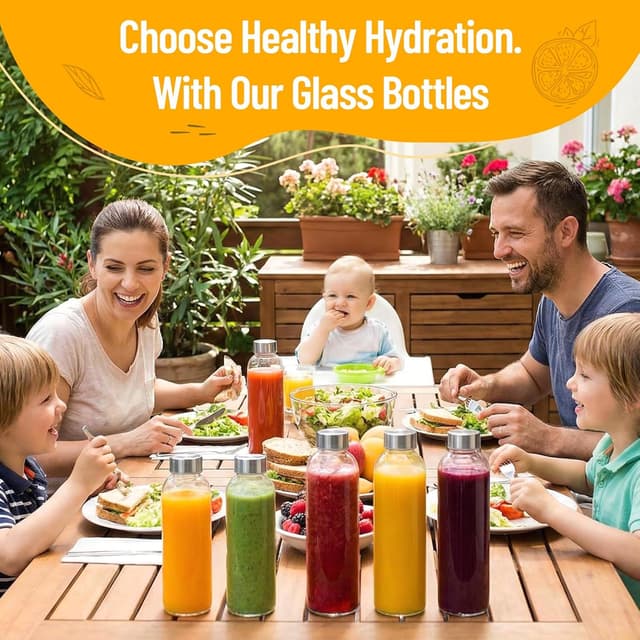 Thumbnail 5 de Luxfuel Clear Glass Bottles 18 oz reusable bottles